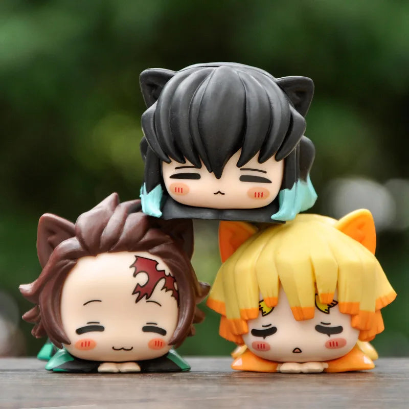 Demon Slayer Mini Cat Figures