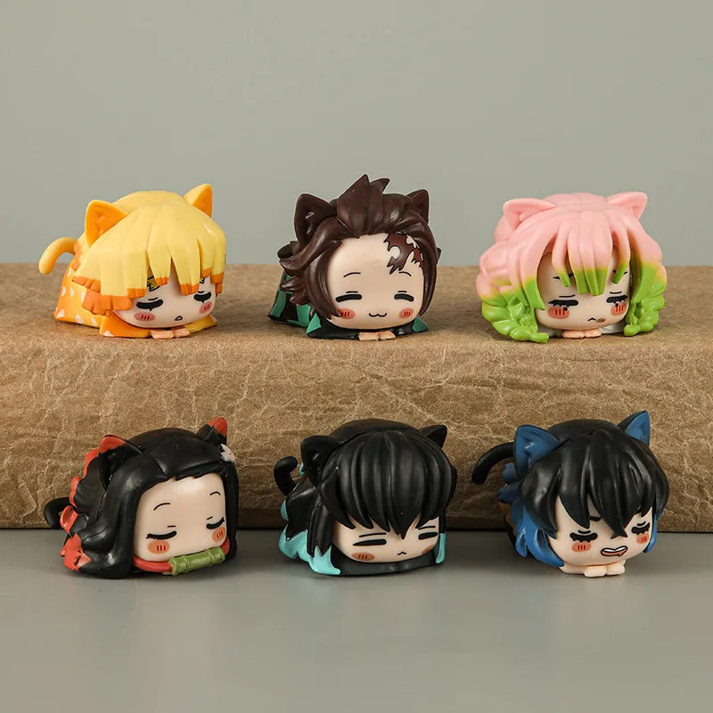 Demon Slayer Mini Cat Figures