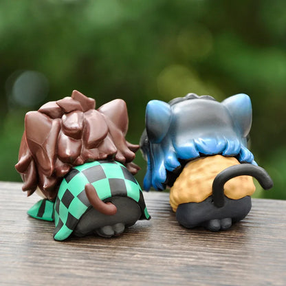 Demon Slayer Mini Cat Figures