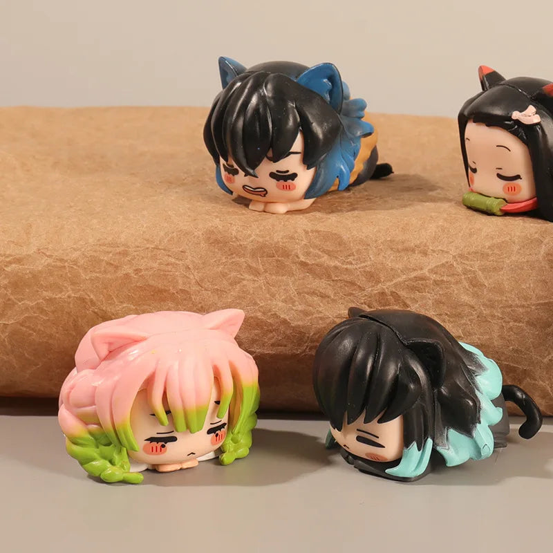 Demon Slayer Mini Cat Figures